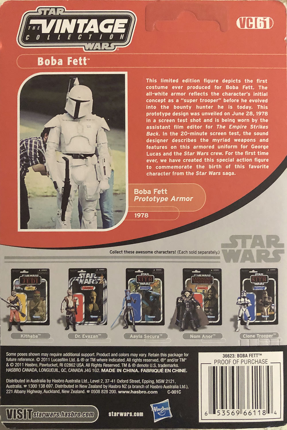 Boba Fett (Prototype Armor) - Kenner/Hasbro (Star Wars The Vintage Collection) action figure collectible - Main Image 2