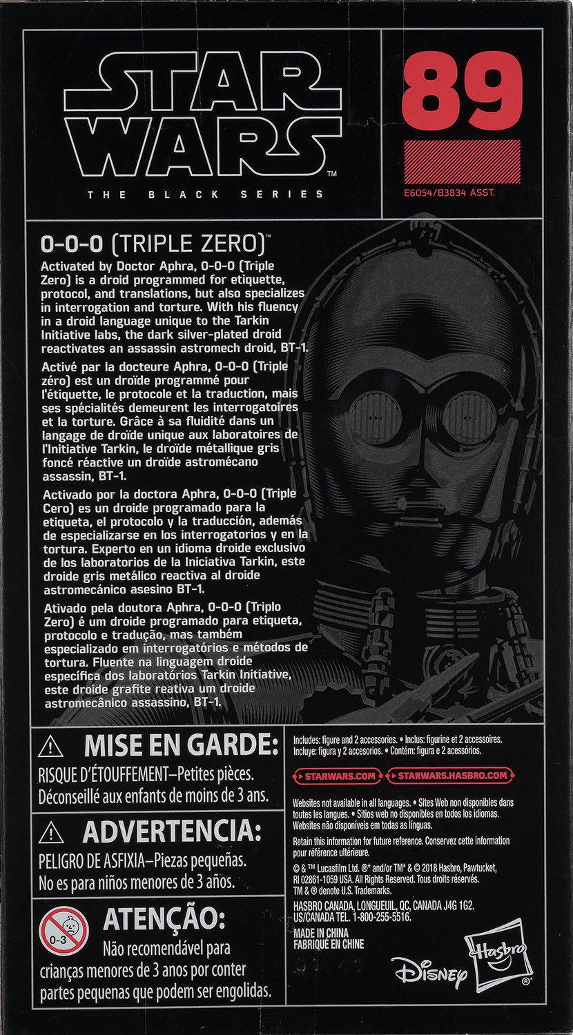 0-0-0 (Triple Zero) - Disney/Hasbro (Star Wars The Black Series 6) action figure collectible - Main Image 2
