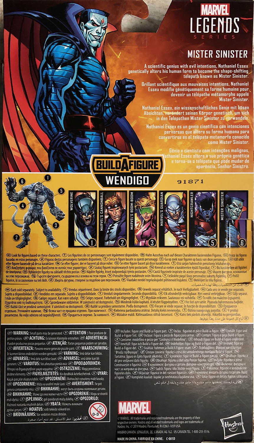 Mister Sinister - Wendigo BAF - Hasbro (Marvel Legends) action figure collectible - Main Image 2