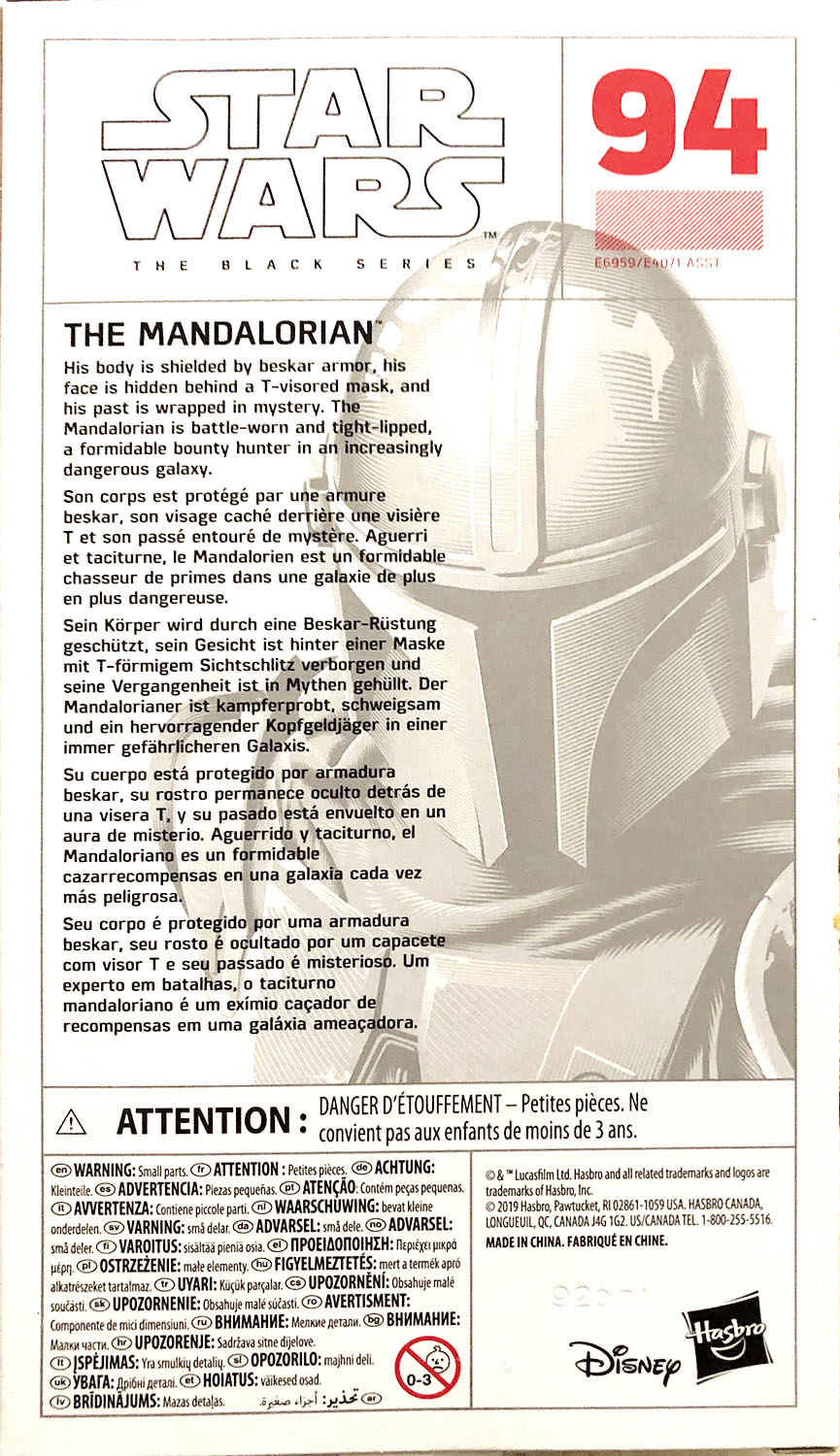 The Mandalorian - Disney/Hasbro (Star Wars The Black Series 6) action figure collectible - Main Image 2