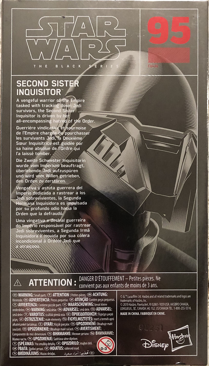 Second Sister Inquisitor Carbonized - Disney/Hasbro (Star Wars The Black Series 6) action figure collectible - Main Image 2