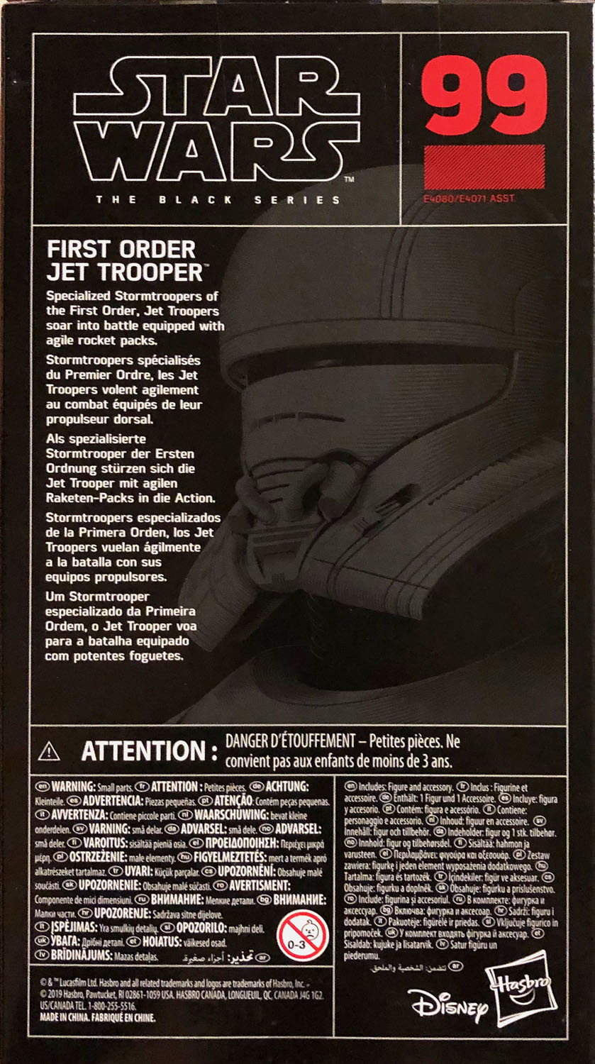 First Order Jet Trooper - Disney/Hasbro (Star Wars The Black Series 6) action figure collectible - Main Image 2
