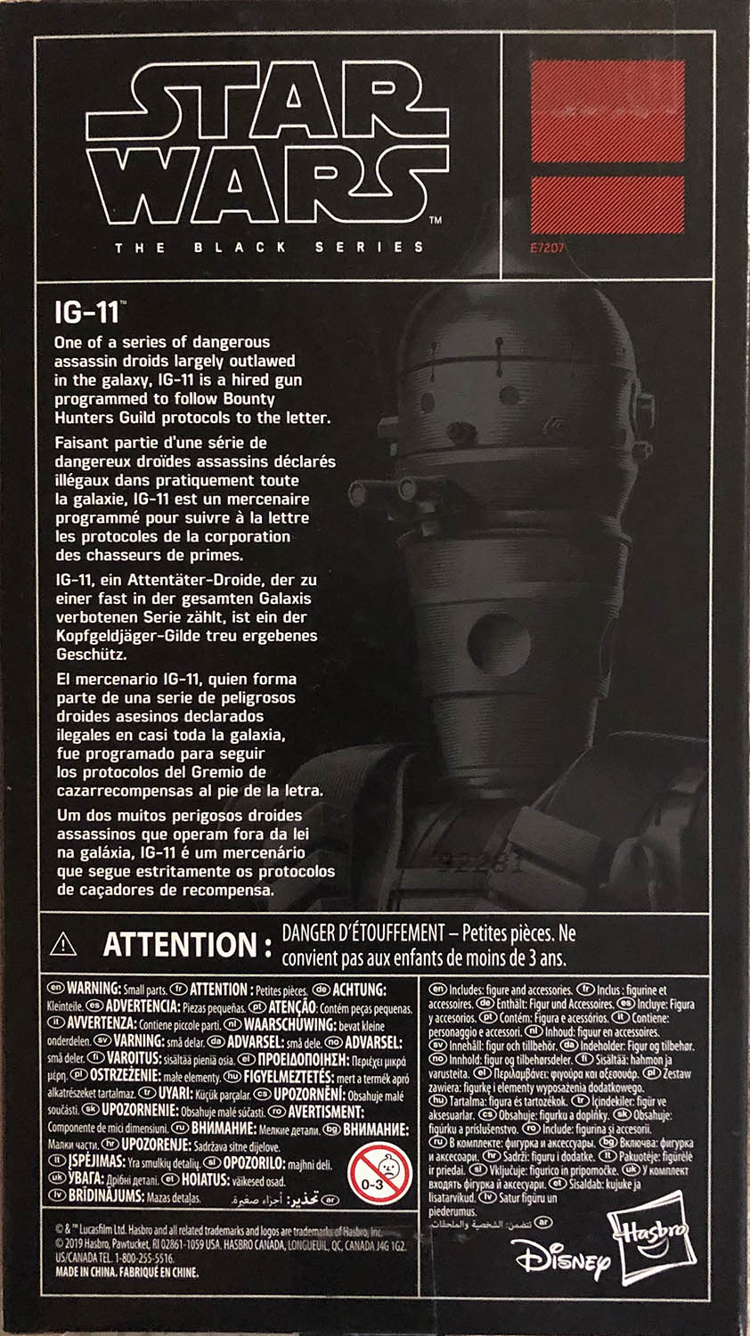 IG-11 - Disney/Hasbro (Star Wars The Black Series 6) action figure collectible - Main Image 2