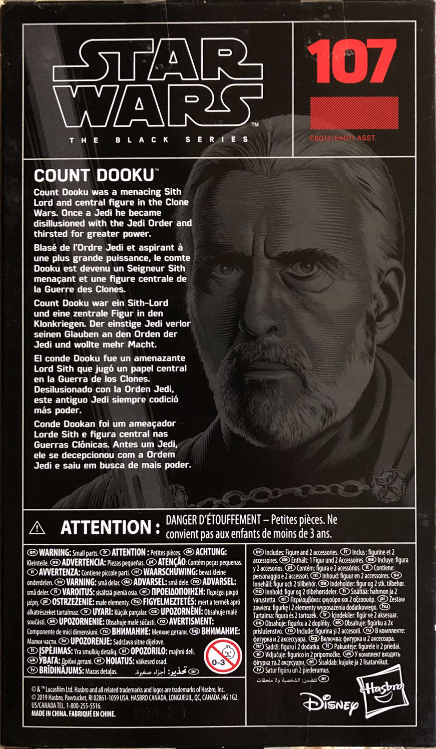 Count Dooku - Disney/Hasbro (Star Wars The Black Series 6) action figure collectible - Main Image 2