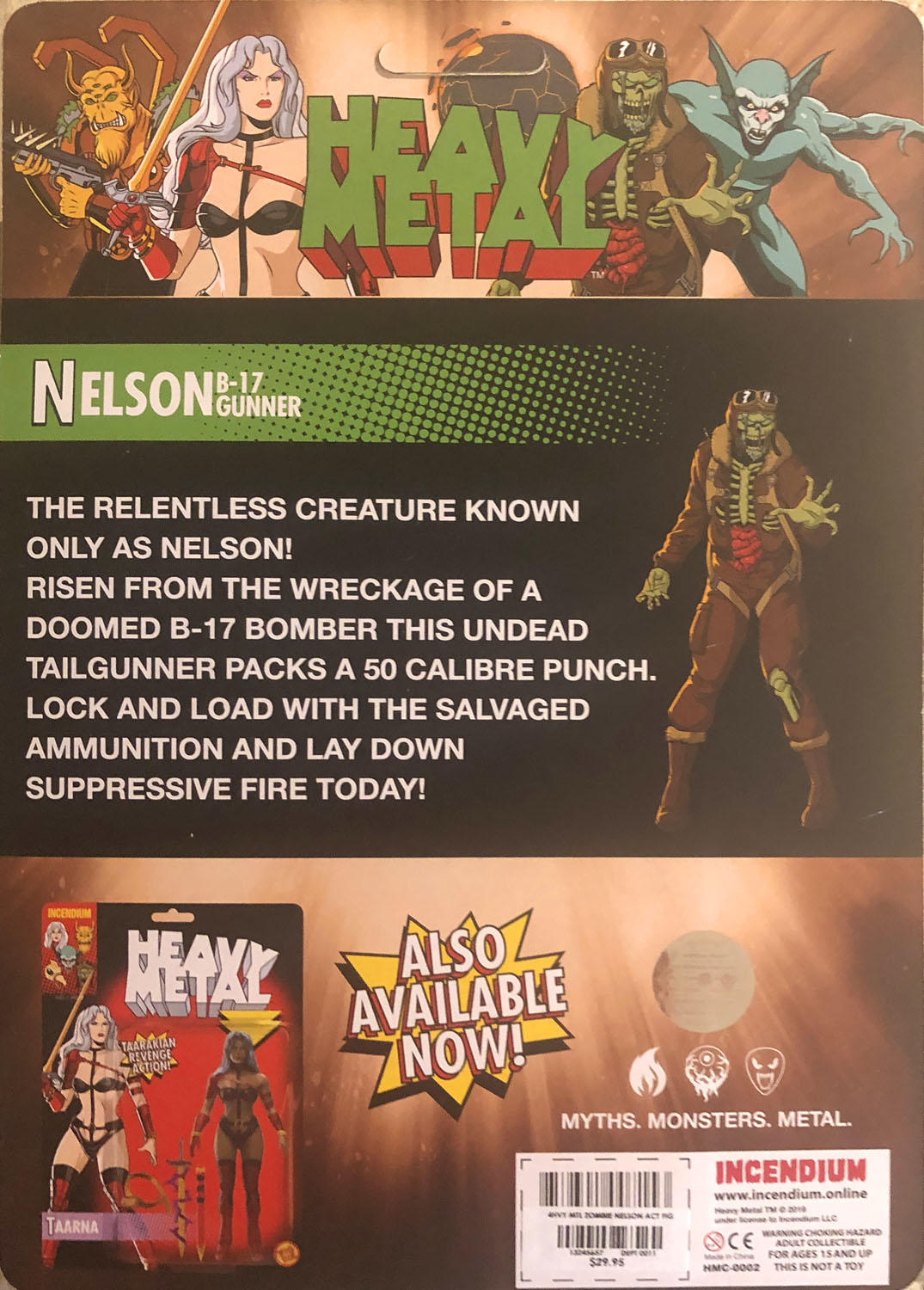 Nelson B-17 Gunner - Incendium (Heavy Metal) action figure collectible - Main Image 2