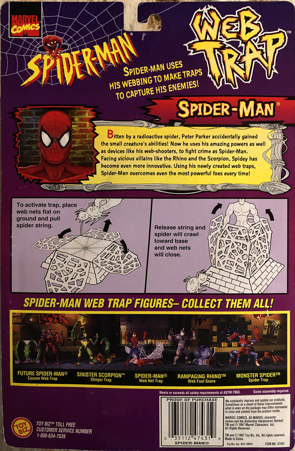 Spider-Man - Toy Biz (Spider-Man Web Trap) action figure collectible - Main Image 2