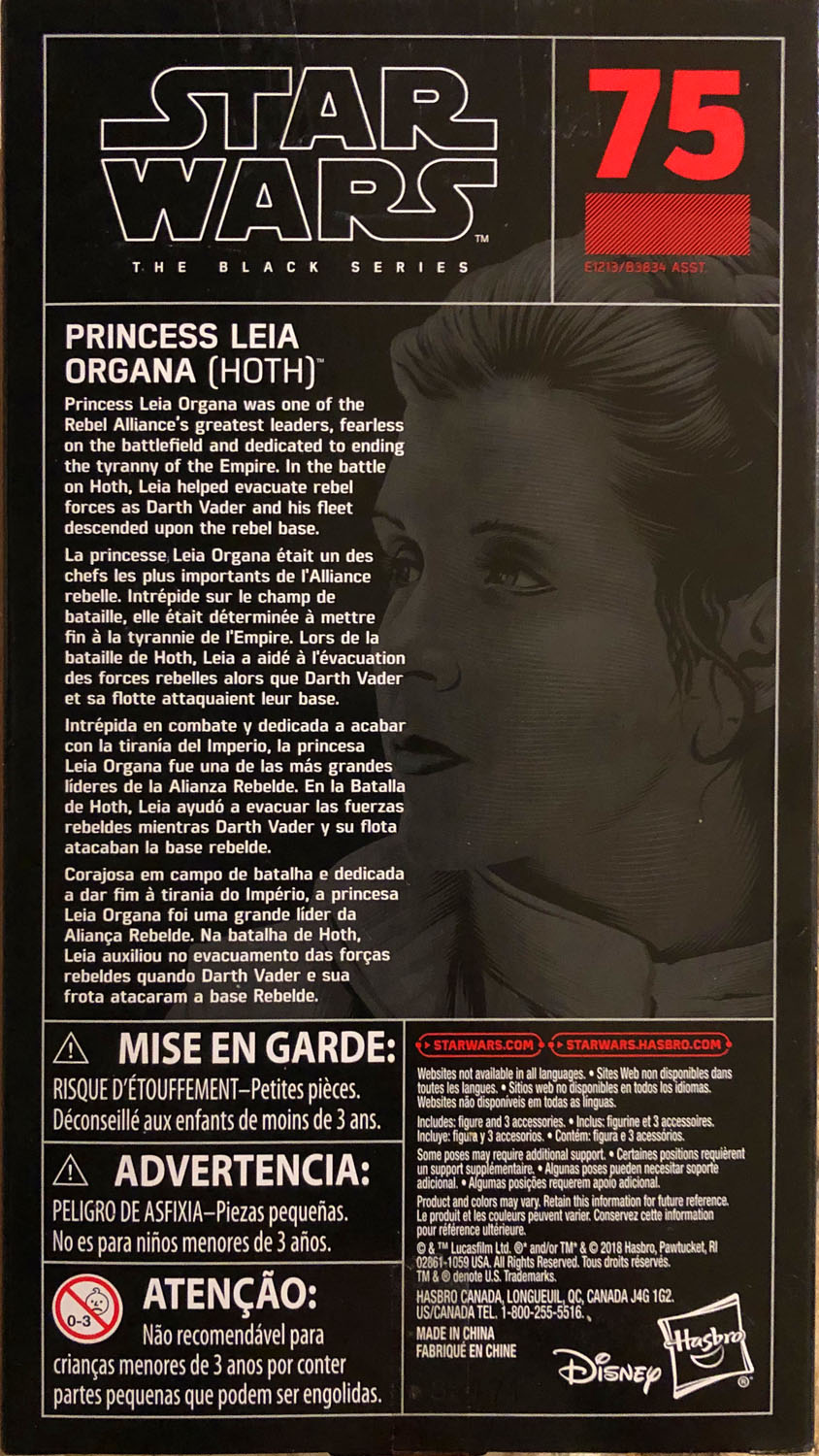 Princess Leia Organa (Hoth) - Disney/Hasbro (Star Wars The Black Series 6) action figure collectible - Main Image 2