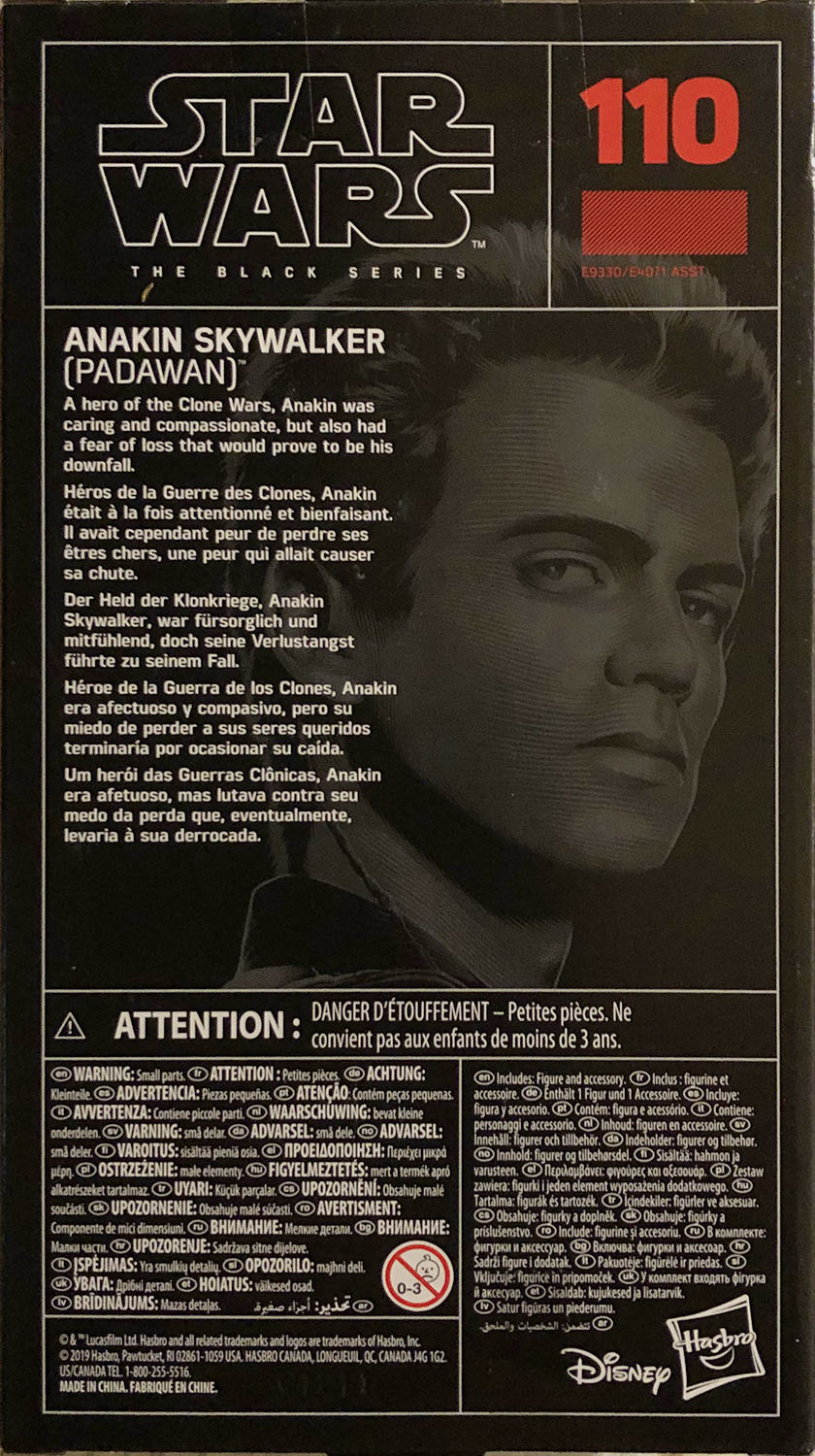 Anakin Skywalker (Padawan) - Disney/Hasbro (Star Wars The Black Series 6) action figure collectible - Main Image 2