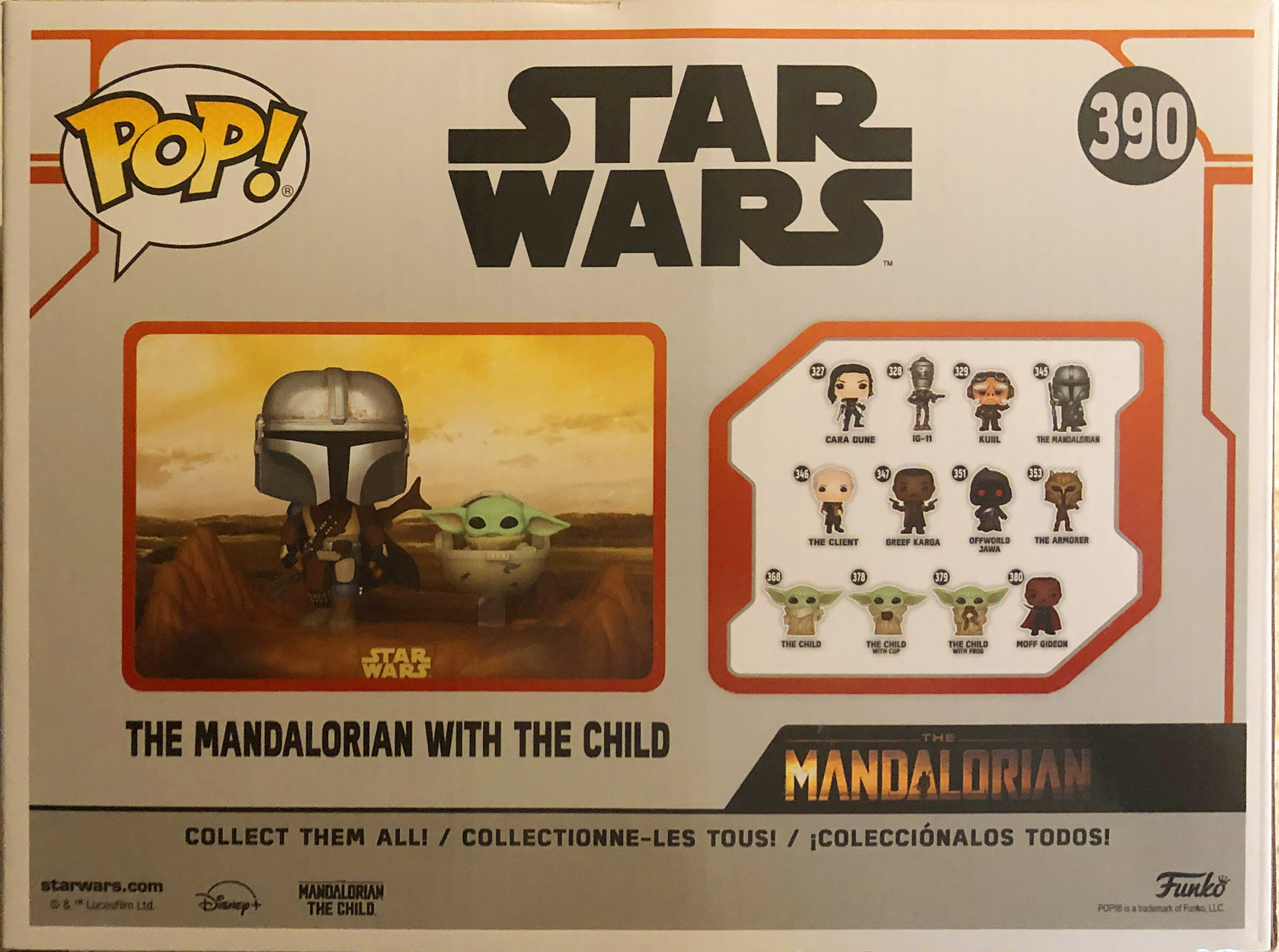 Mandalorian with The Child 390, The - Funko (Pop! Star Wars) action figure collectible - Main Image 2