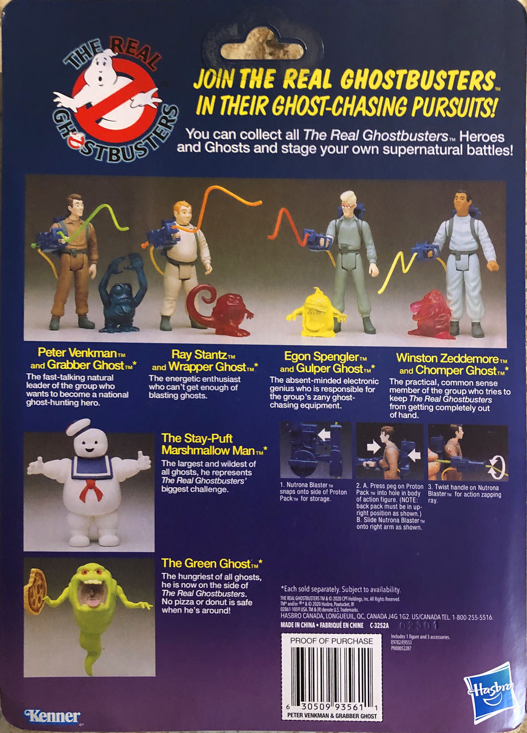 Peter Venkman and Grabber Ghost - Hasbro (The Real Ghostbusters) action figure collectible - Main Image 2