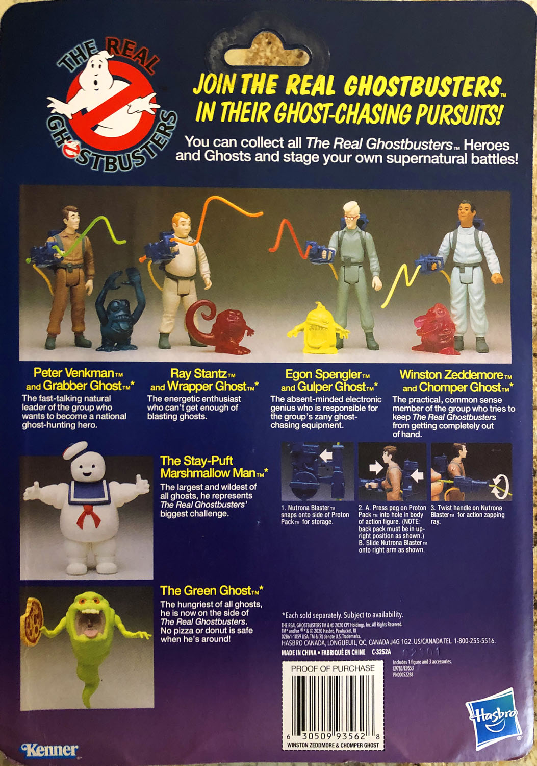 Winston Zeddemore and Chommper Ghost - Hasbro (The Real Ghostbusters) action figure collectible - Main Image 2