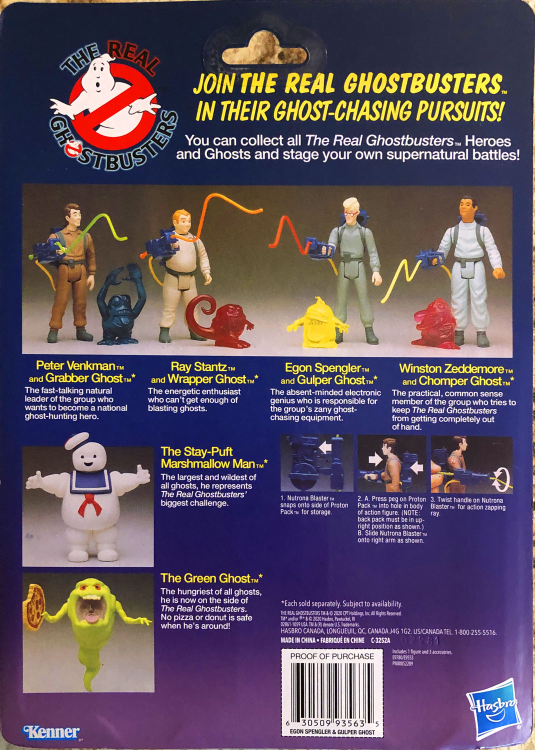 Egon Spengler and Gulper Ghost - Hasbro (The Real Ghostbusters) action figure collectible - Main Image 2