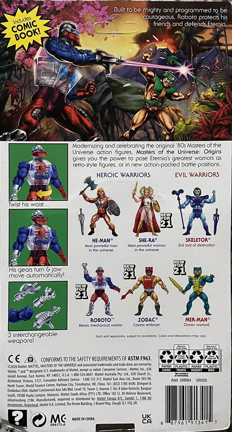 Roboto - Mattel (Masters Of The Universe Origins) action figure collectible - Main Image 2