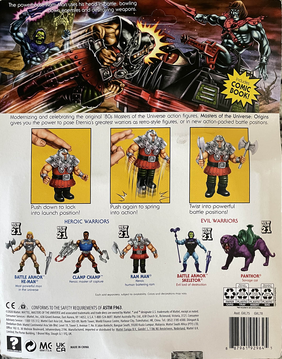 Ram Man - Mattel (MOTU: Origins) action figure collectible - Main Image 2