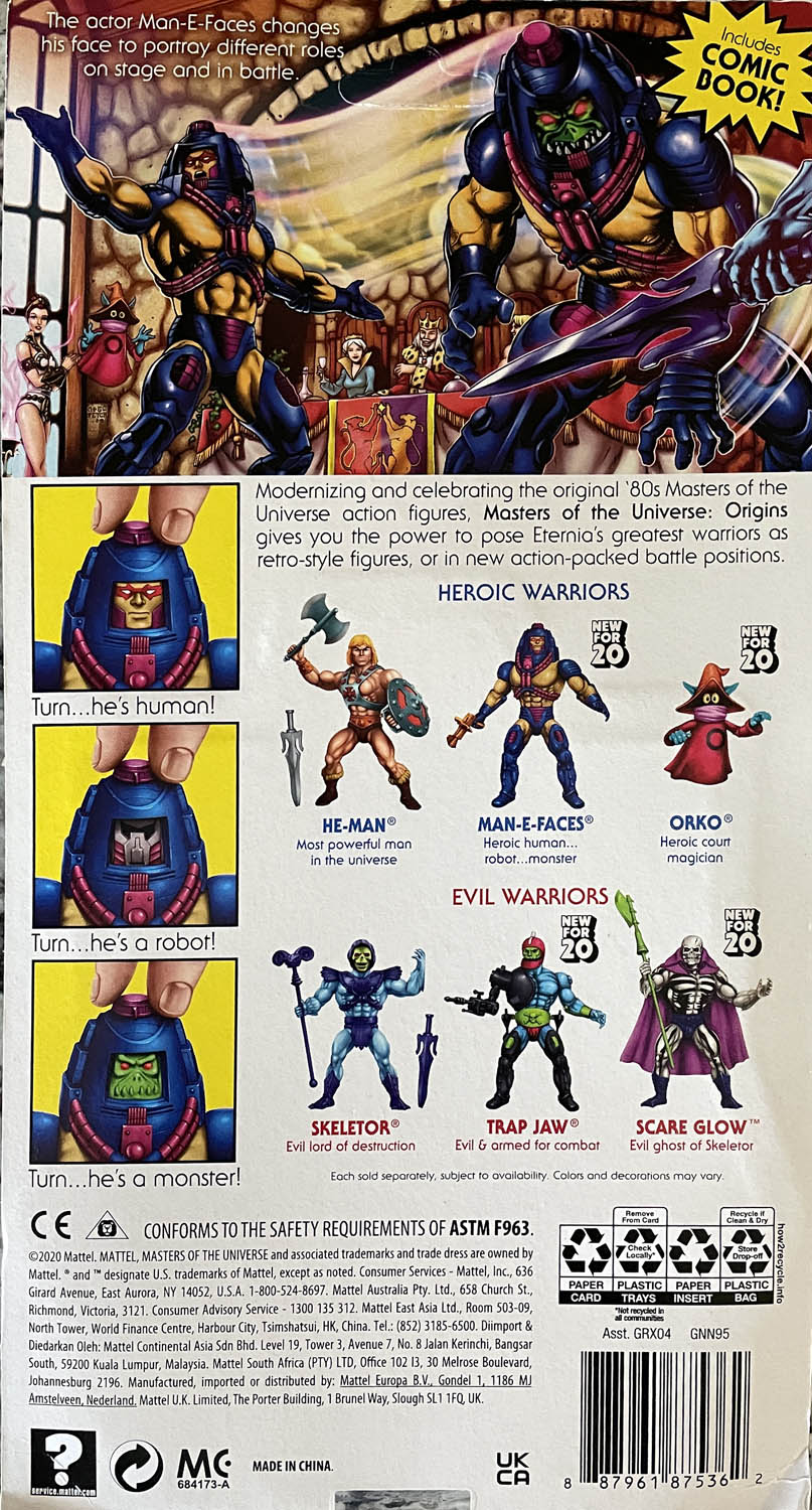 Man-E-Faces - Mattel (Masters Of The Universe Origins) action figure collectible - Main Image 2