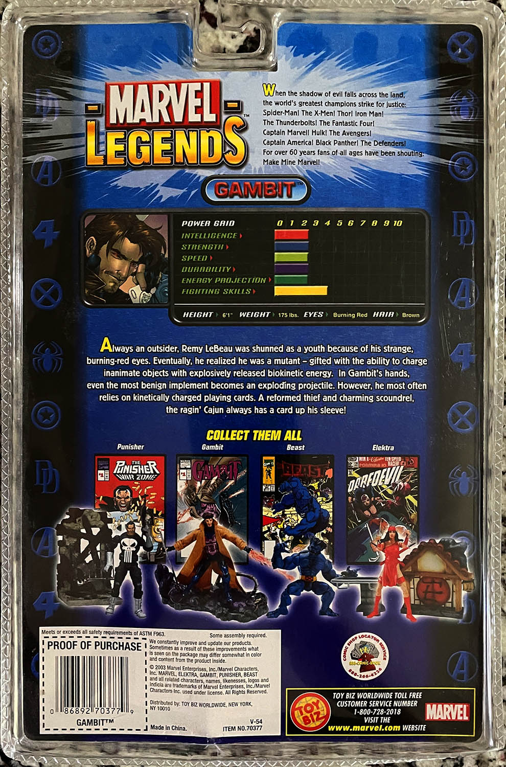 Gambit - Marvel Legends - Toy Biz (Marvel Legends) action figure collectible - Main Image 2