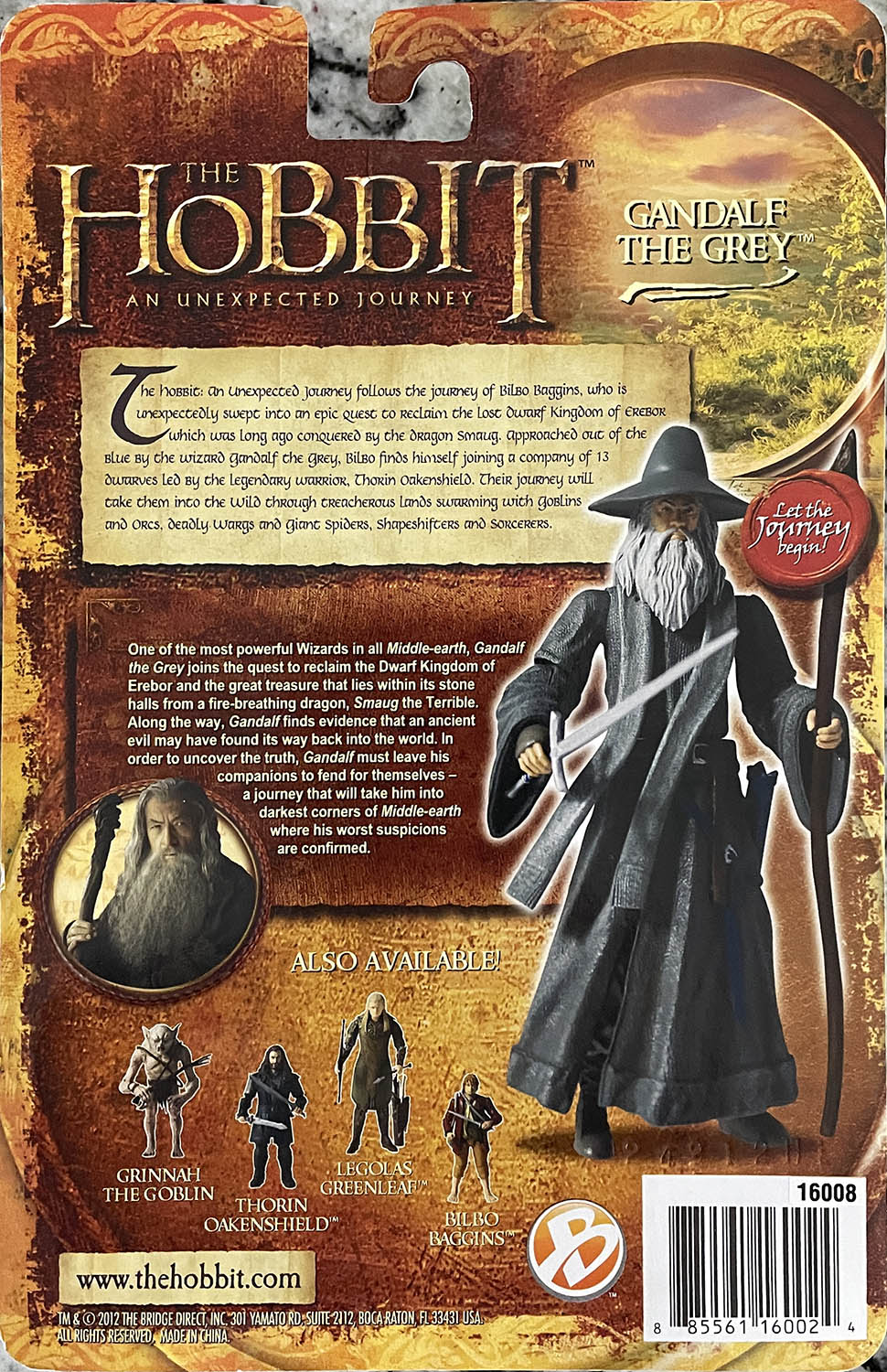 Gandalf the Grey - The Bridge Direct (The Hobbit) action figure collectible - Main Image 2