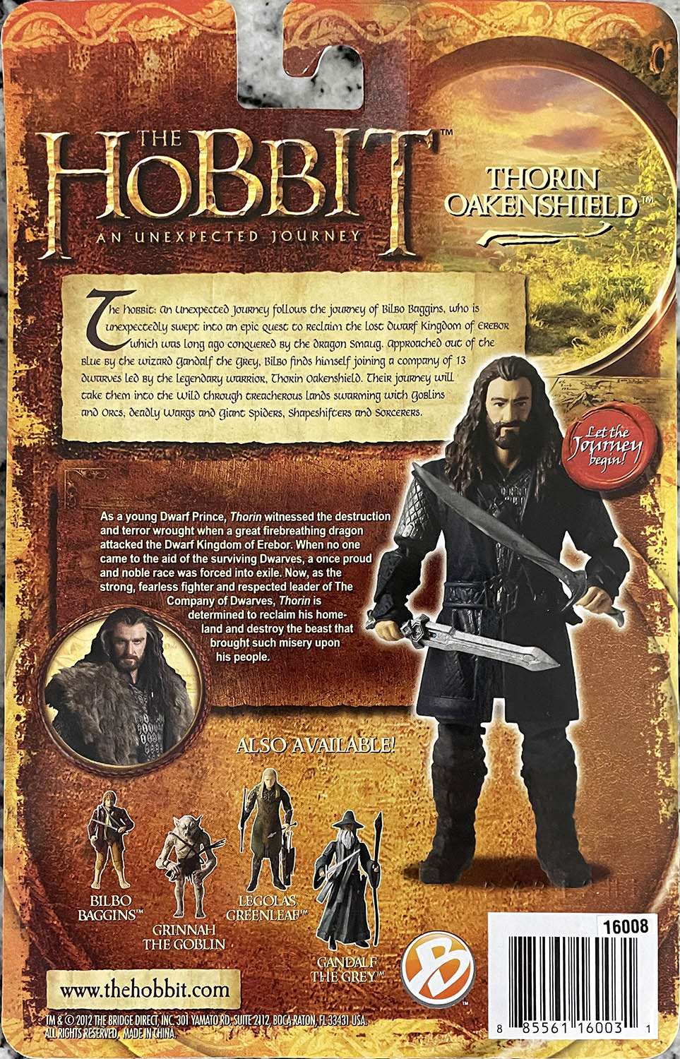 Thorin Oakenshield - The Bridge Direct (The Hobbit) action figure collectible - Main Image 2