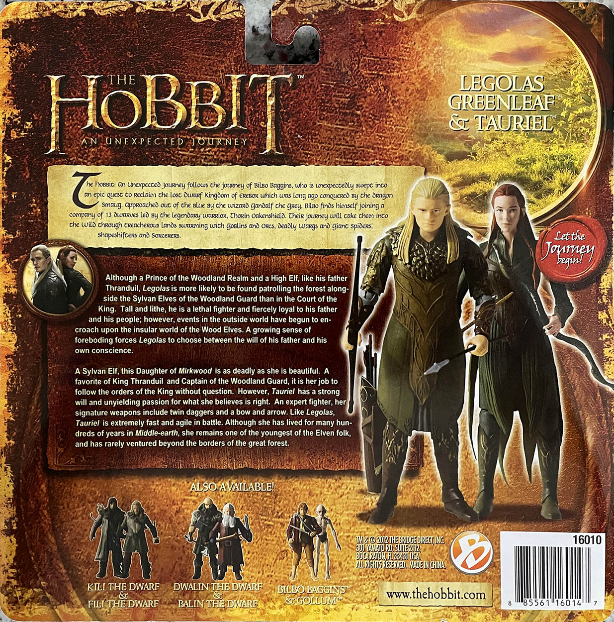 Legolas Greenleaf & Tauriel - The Bridge Direct (The Hobbit) action figure collectible - Main Image 2