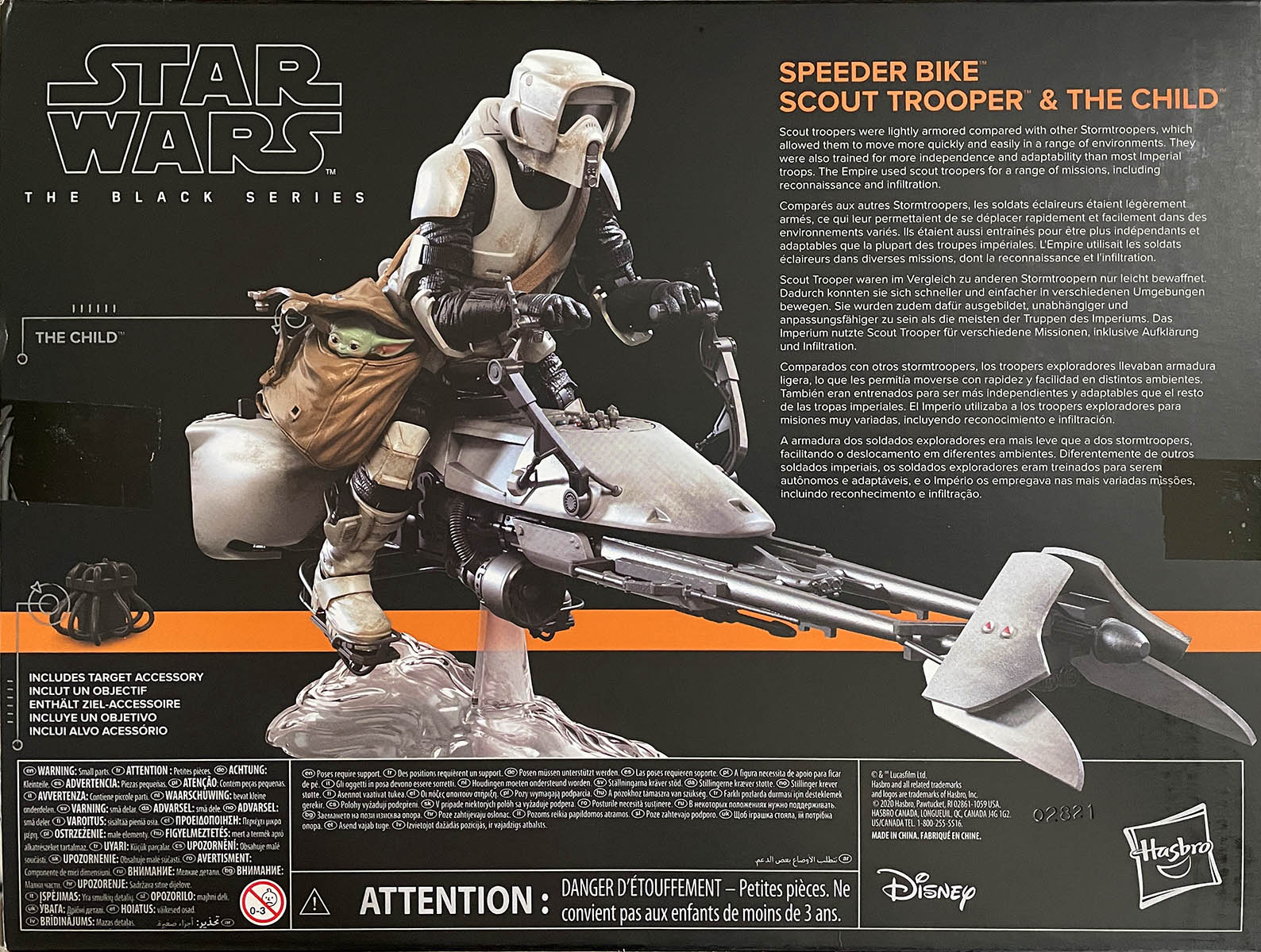 Speeder Bike Scout Trooper and The Child - Disney/Hasbro (Star Wars The Black Series 6) action figure collectible - Main Image 2