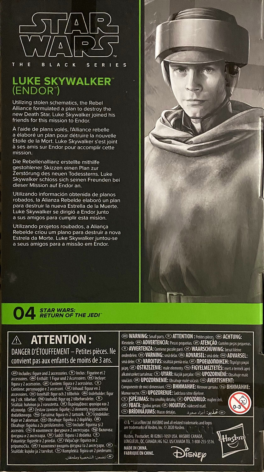 Luke Skywalker (Endor) - Disney/Hasbro (Star Wars The Black Series 6) action figure collectible - Main Image 2