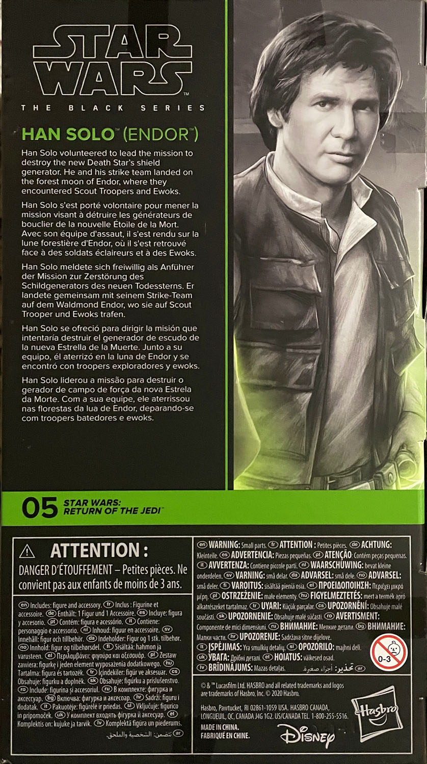 Han Solo (Endor) - Disney/Hasbro (Star Wars The Black Series 6) action figure collectible - Main Image 2