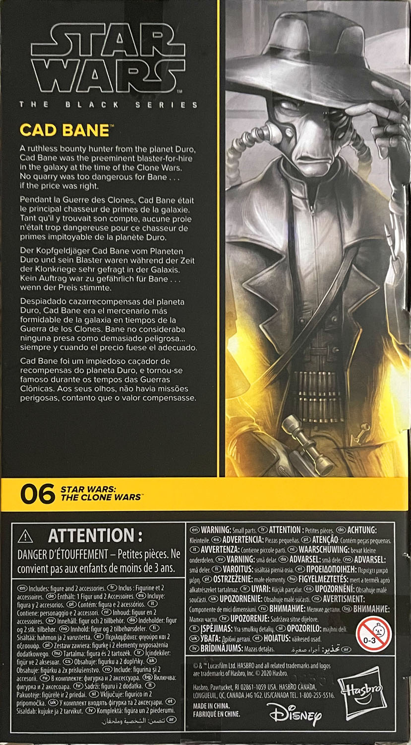 Cad Bane - Disney/Hasbro (Star Wars The Black Series 6) action figure collectible - Main Image 2