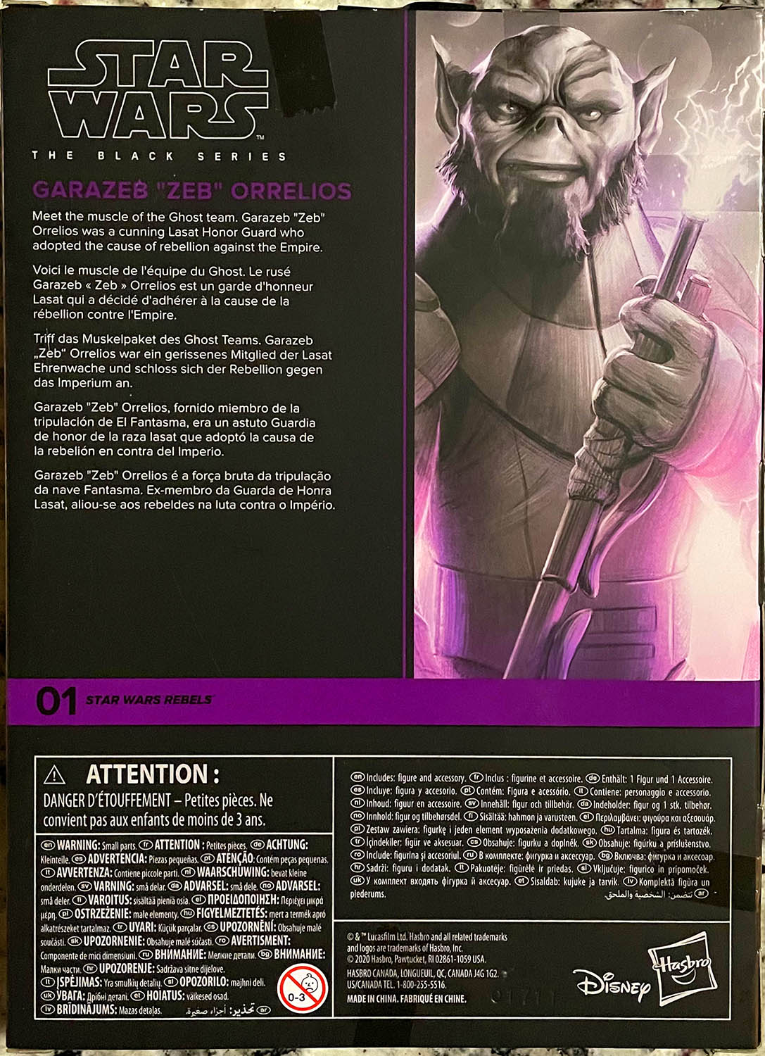 Garazeb (Zeb) Orrelios - Disney/Hasbro (Star Wars The Black Series 6) action figure collectible - Main Image 2