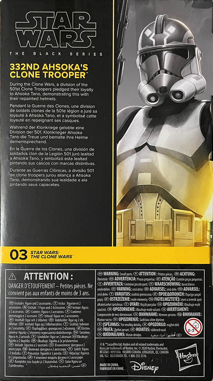 332nd Ahsoka’s Clone Trooper - Disney/Hasbro (Star Wars The Black Series 6) action figure collectible - Main Image 2