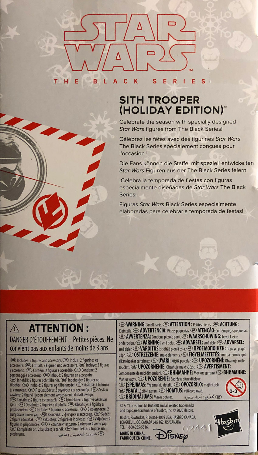 Sith Trooper (Holiday Edition) - Disney/Hasbro (Star Wars The Black Series 6) action figure collectible - Main Image 2