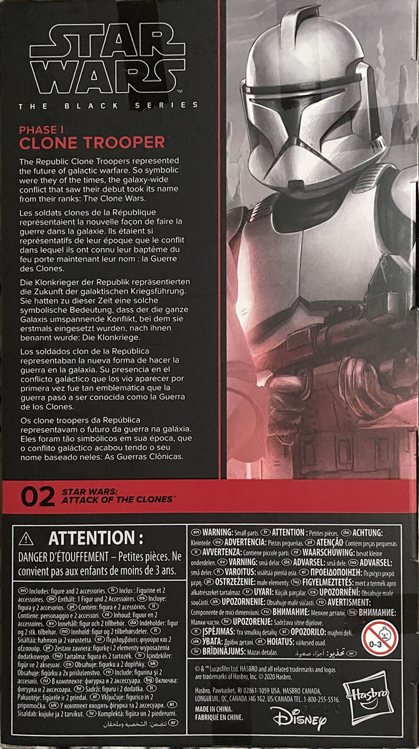 Phase I Clone Trooper - Disney/Hasbro (Star Wars The Black Series 6) action figure collectible - Main Image 2