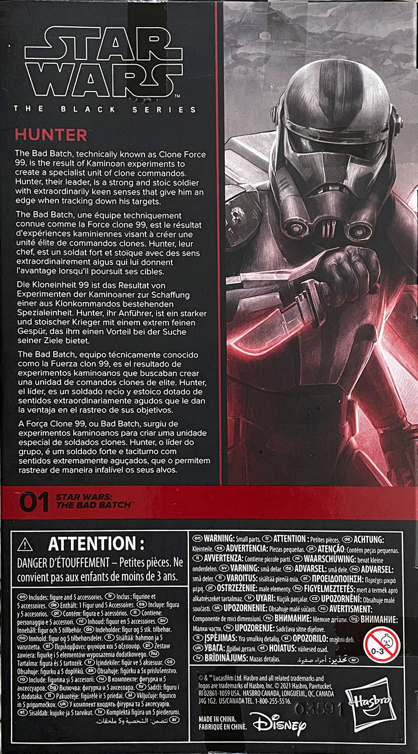 Hunter - Disney/Hasbro (Star Wars The Black Series 6) action figure collectible - Main Image 2