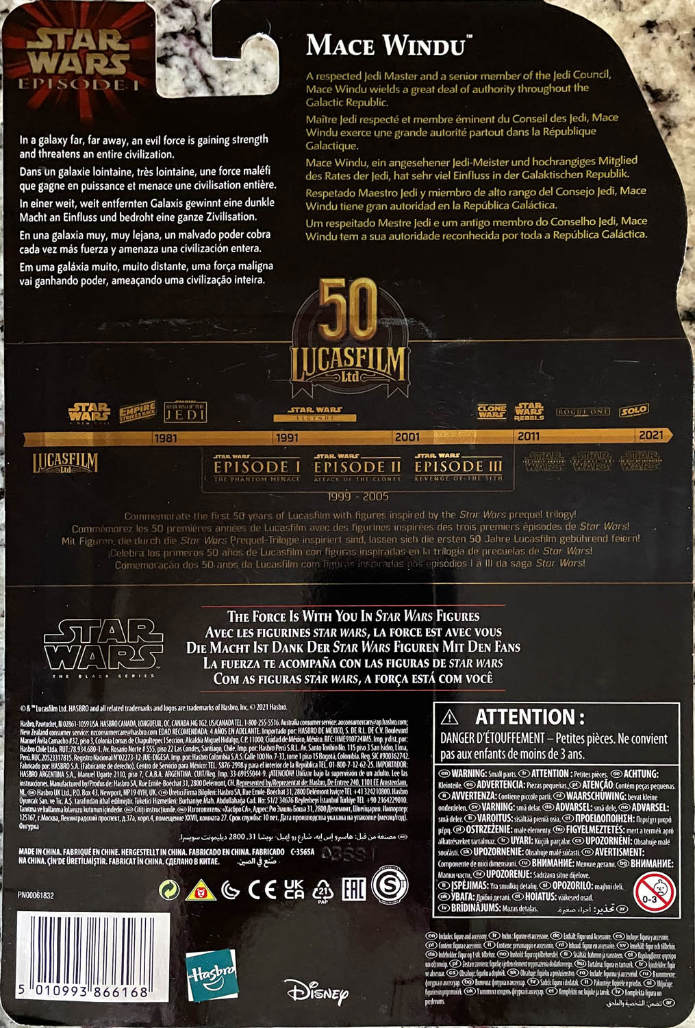 Mace Windu - Disney/Hasbro (Star Wars The Black Series 6) action figure collectible - Main Image 2