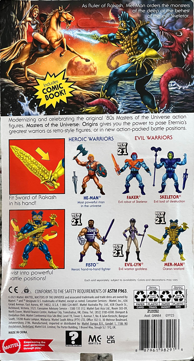 Motu Origins: Mer-Man (LOP) - Mattel (Masters of the Universe: Origins) action figure collectible - Main Image 2