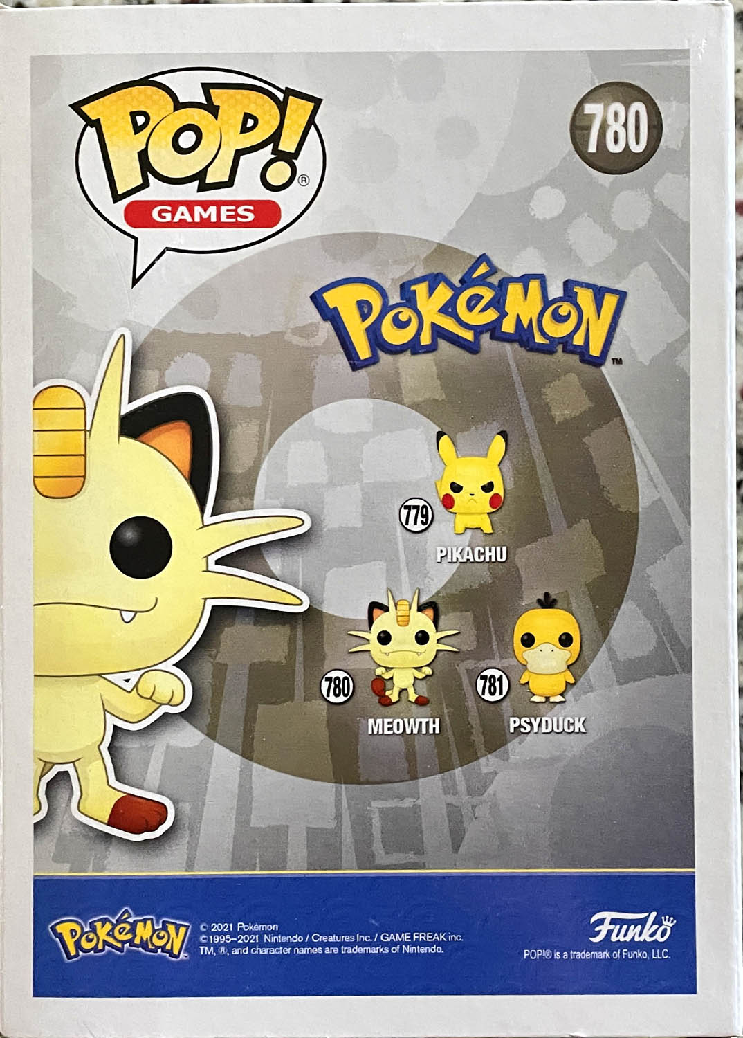 Meowth 780 - Funko (Pop! Games) action figure collectible - Main Image 2