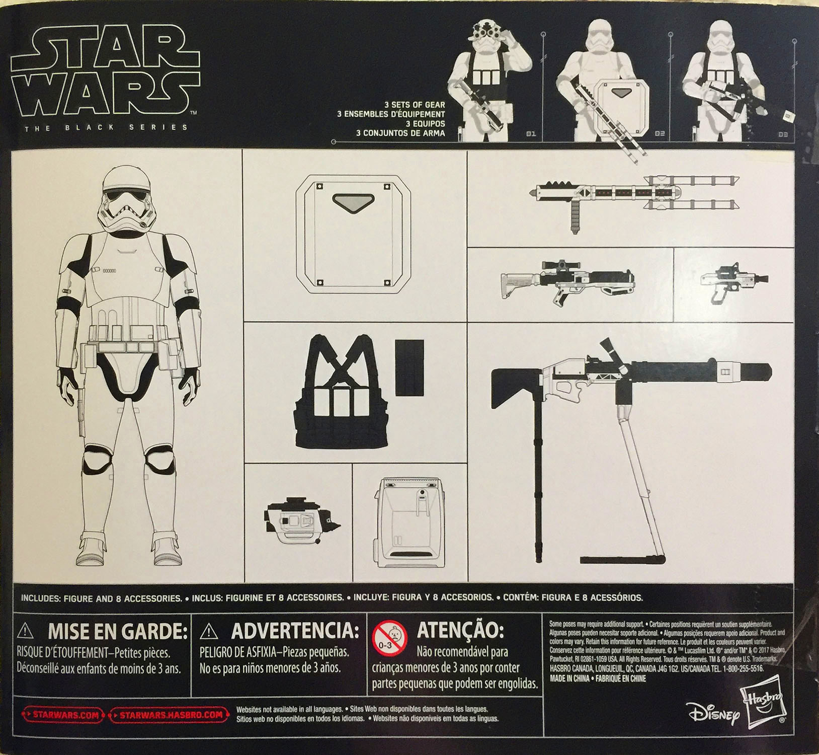 First Order Stormtrooper (with Extra Gear) - Disney/Hasbro (Star Wars The Black Series 6) action figure collectible - Main Image 2