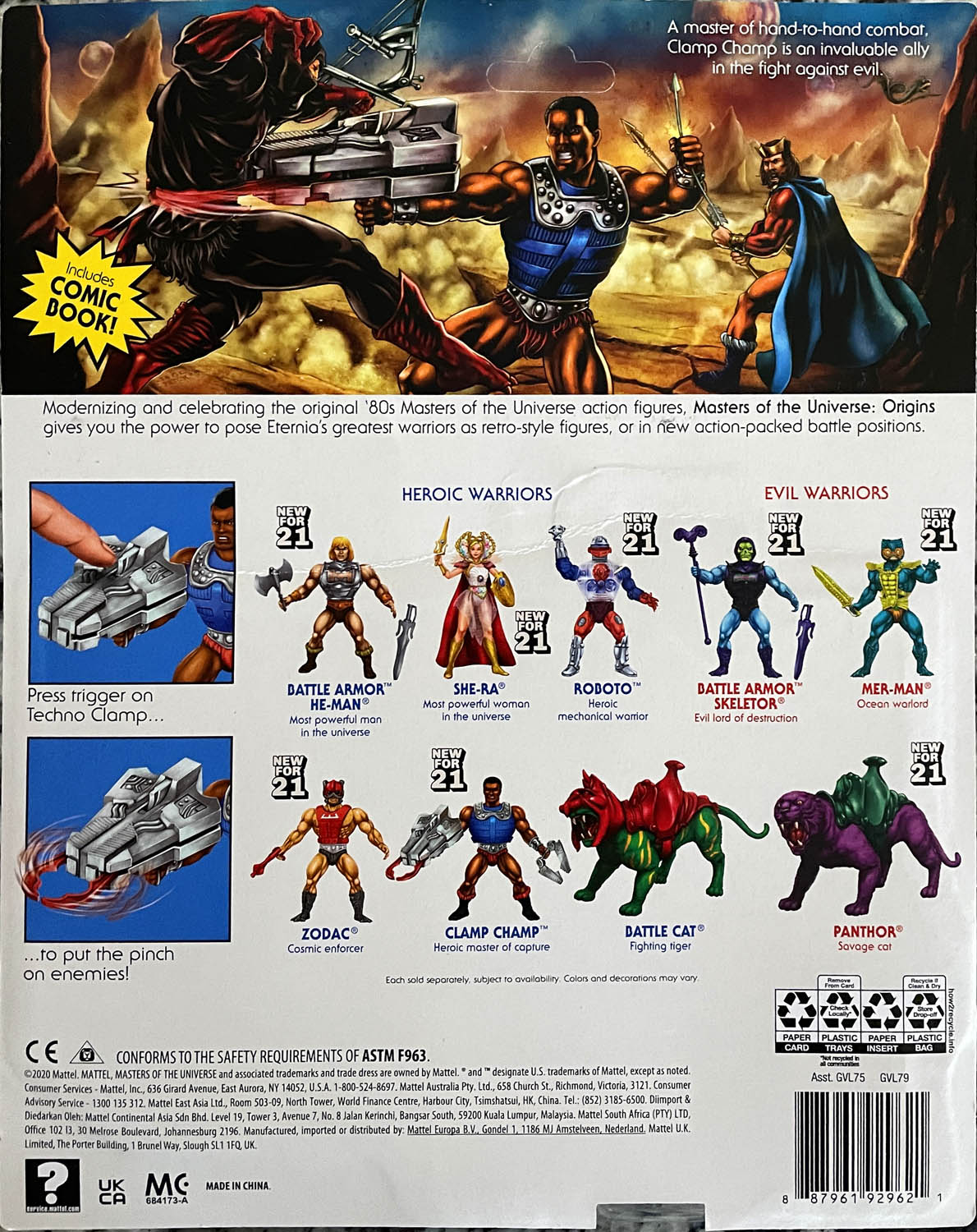 MOTU Origins: Clamp Champ (Deluxe) - Mattel (Masters of the Universe: Origins) action figure collectible - Main Image 2