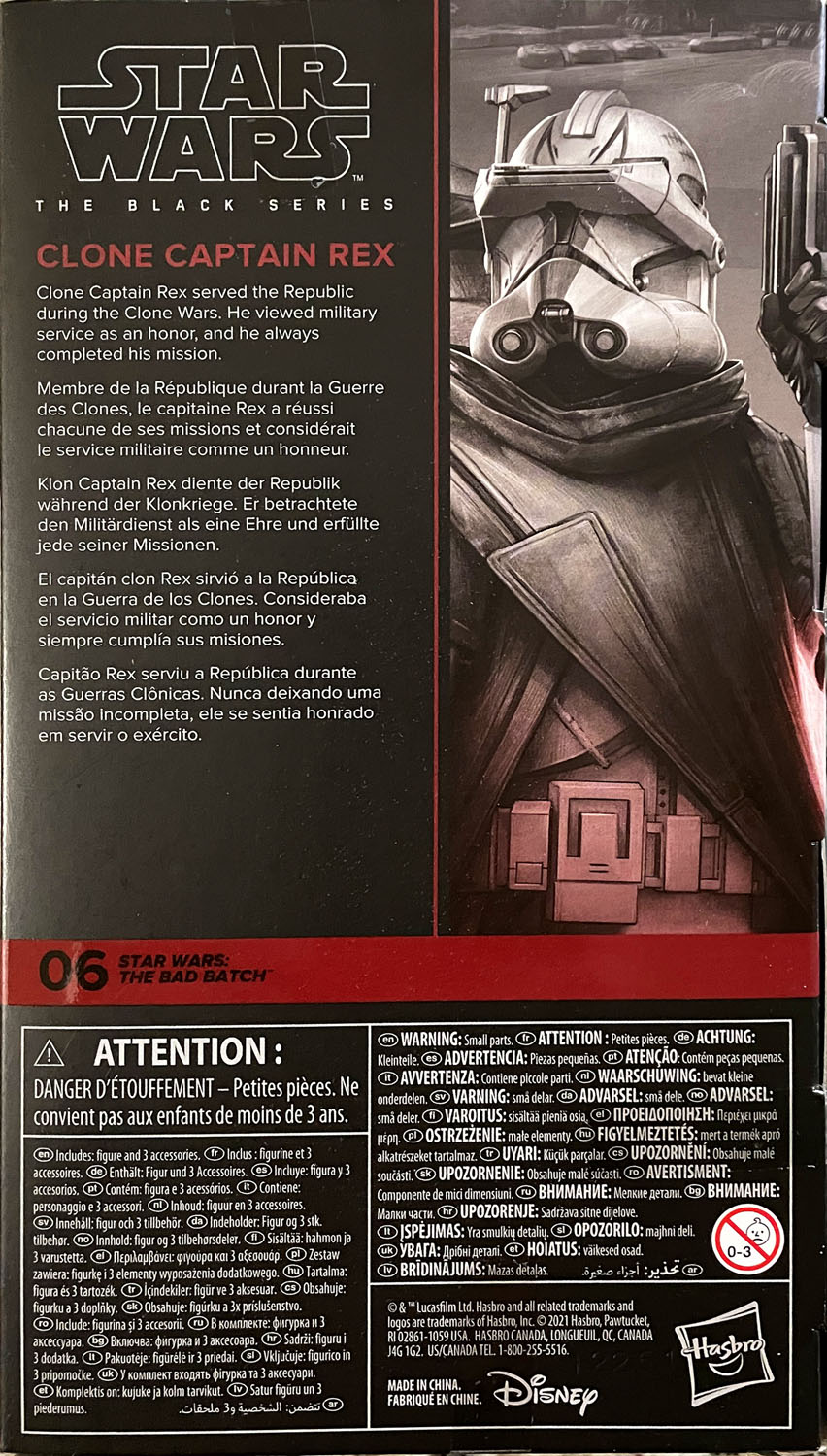 Captain Rex - Disney/Hasbro (Star Wars The Black Series 6) action figure collectible - Main Image 2