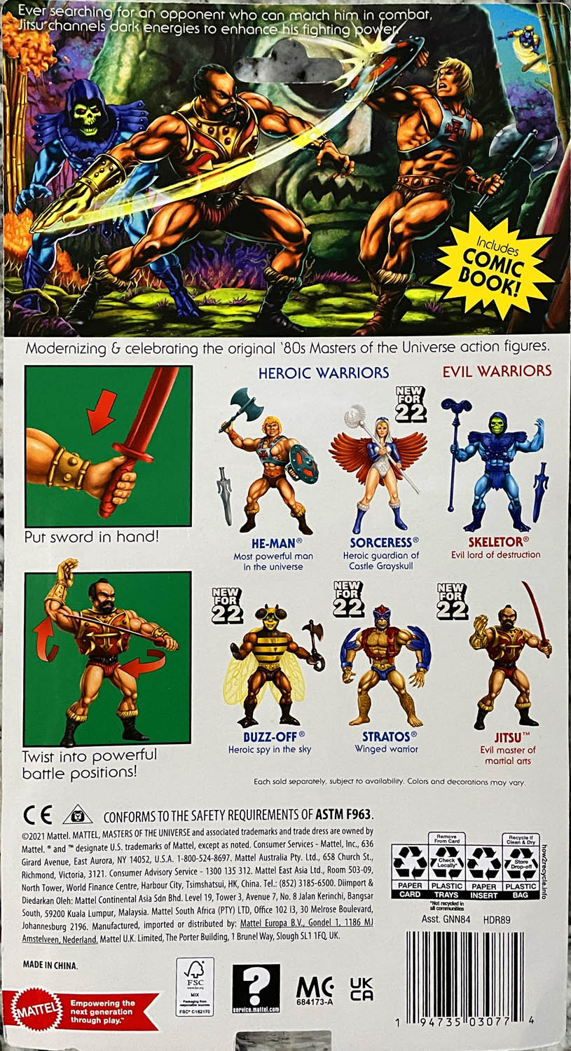 Jitsu - Mattel (Masters Of The Universe Origins) action figure collectible - Main Image 2