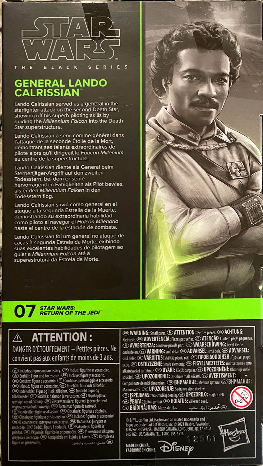 General Lando Calrissian - Disney/Hasbro (Star Wars The Black Series 6) action figure collectible - Main Image 2