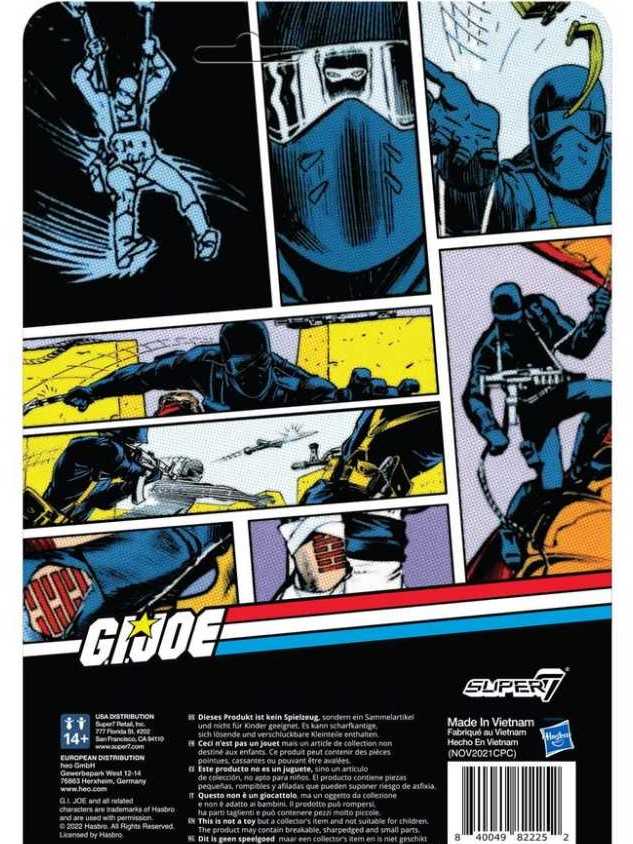 ReAction : Snake Eyes [v2] - Super7 (G.I. Joe: Super7 ReAction) action figure collectible [Barcode 840049822252] - Main Image 2