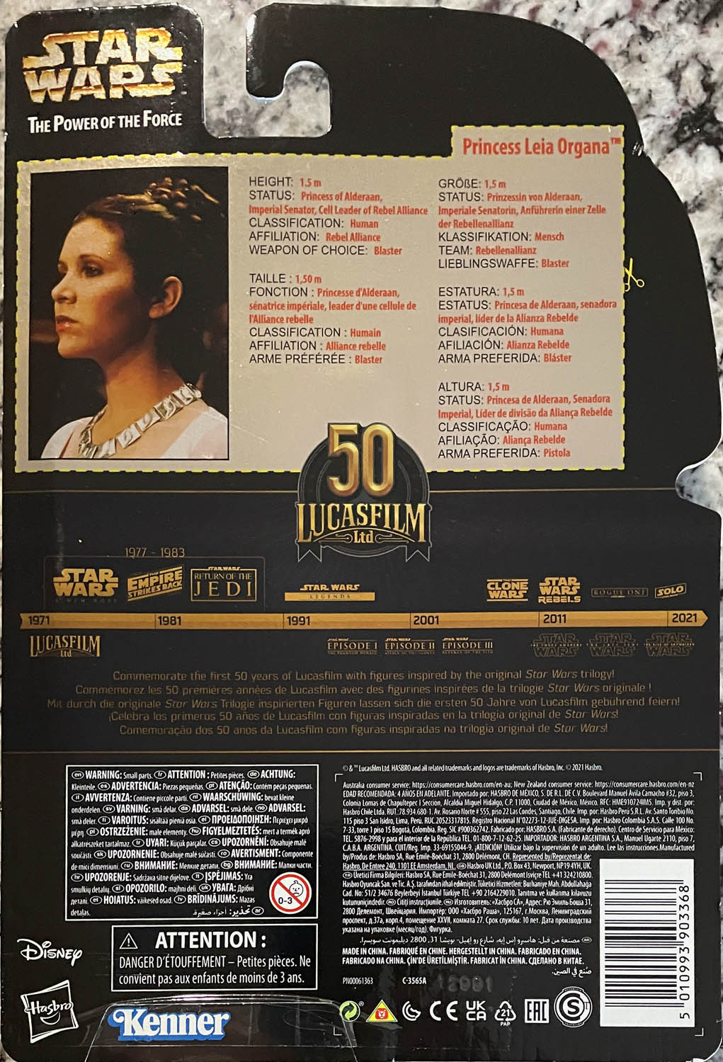Princess Leia Organa - Disney/Hasbro (Star Wars The Black Series 6) action figure collectible - Main Image 2