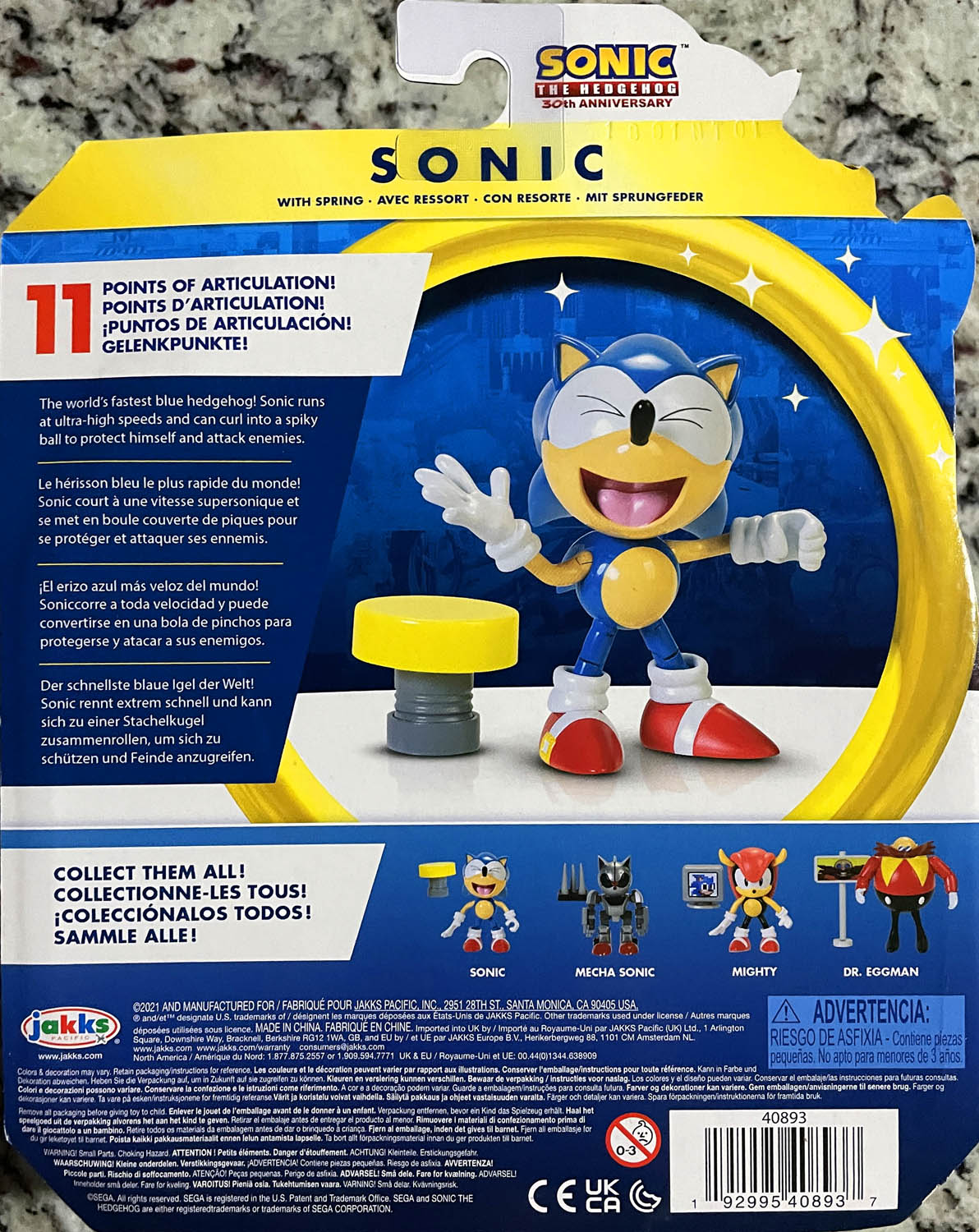 Sonic (Happy) - Jakks Pacific (Sonic The Hedgehog) action figure collectible - Main Image 2
