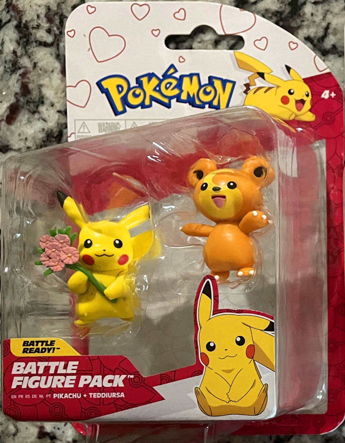 Pikachu with Flower and Teddiursa - Jazwares (Pokémon) action figure collectible - Main Image 1