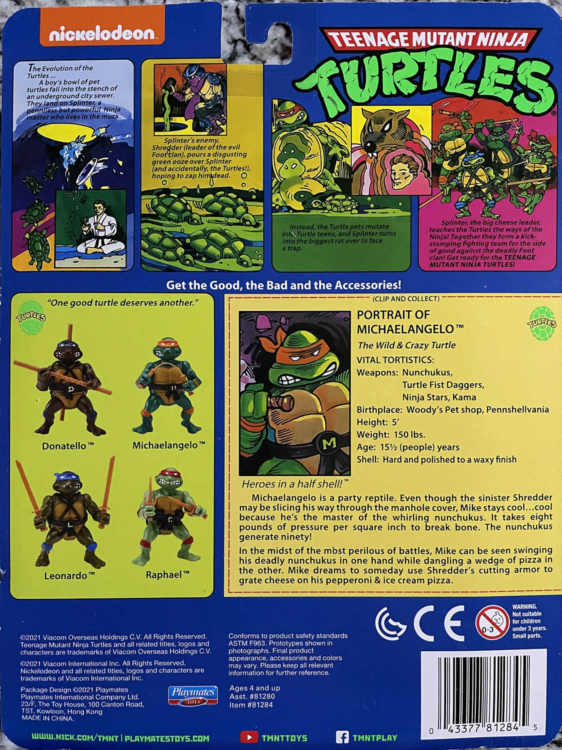 Michaelangelo - Playmates (Teenage Mutant Ninja Turtles) action figure collectible - Main Image 2