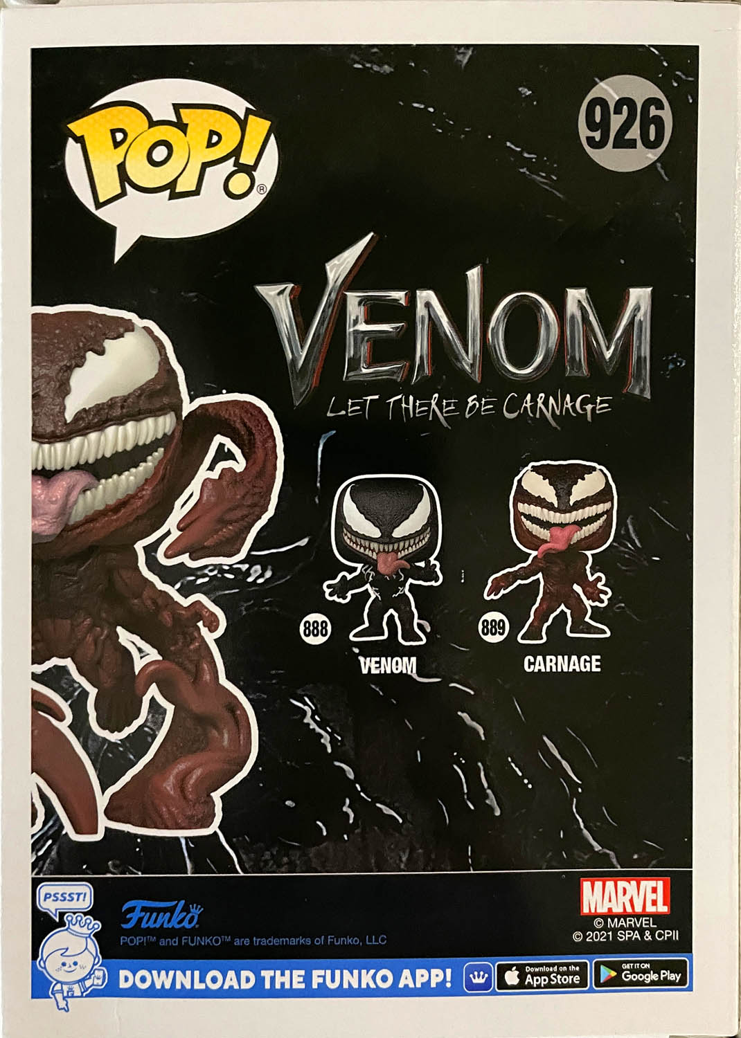 Carnage 926 - Funko (Pop! Movies) action figure collectible - Main Image 2