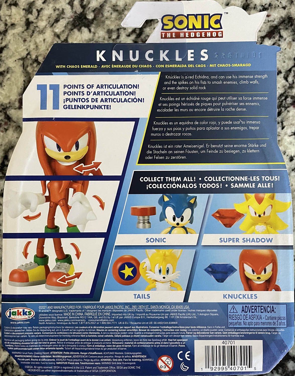 Knuckles - Jakks Pacific (Sonic The Hedgehog) action figure collectible - Main Image 2