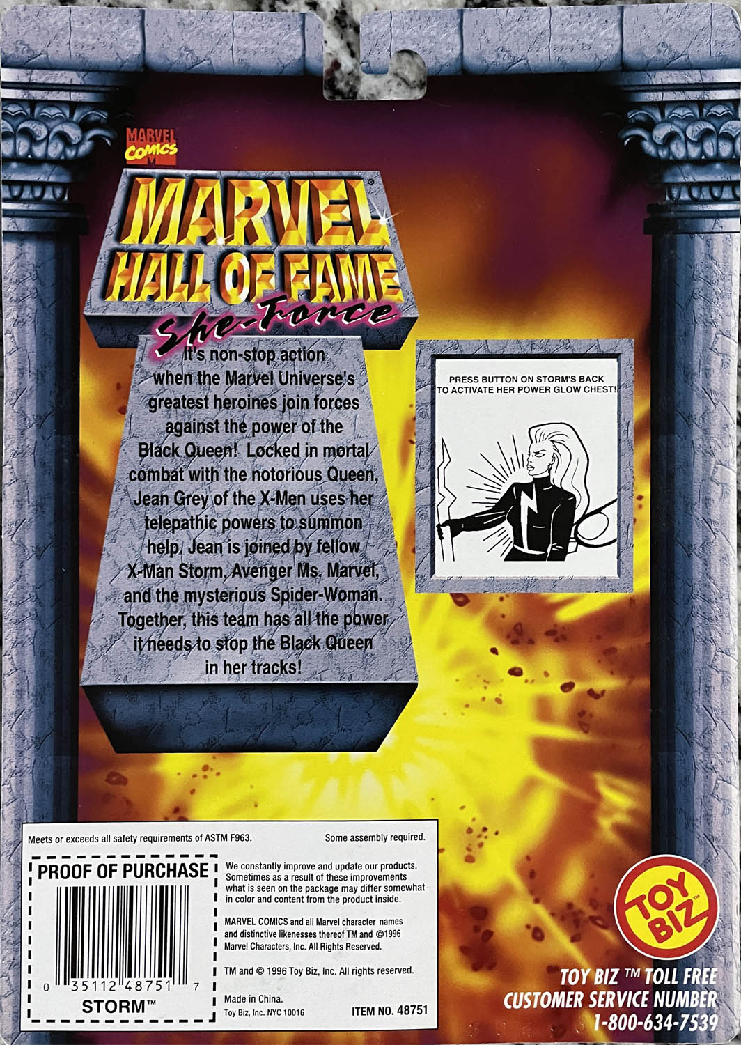 Storm - Toy Biz (Marvel Hall of Fame) action figure collectible - Main Image 2