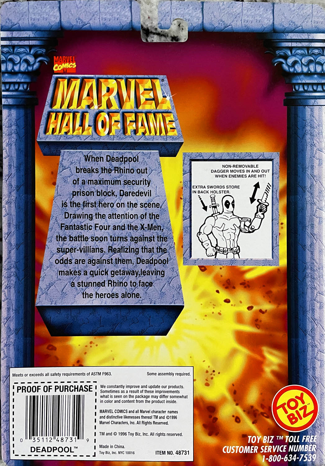 Deadpool - Toy Biz (Marvel Hall of Fame) action figure collectible - Main Image 2