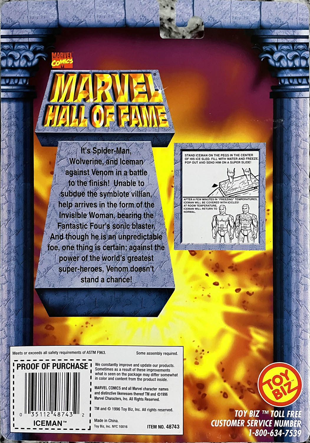 Iceman - Toy Biz (Marvel Hall of Fame) action figure collectible - Main Image 2